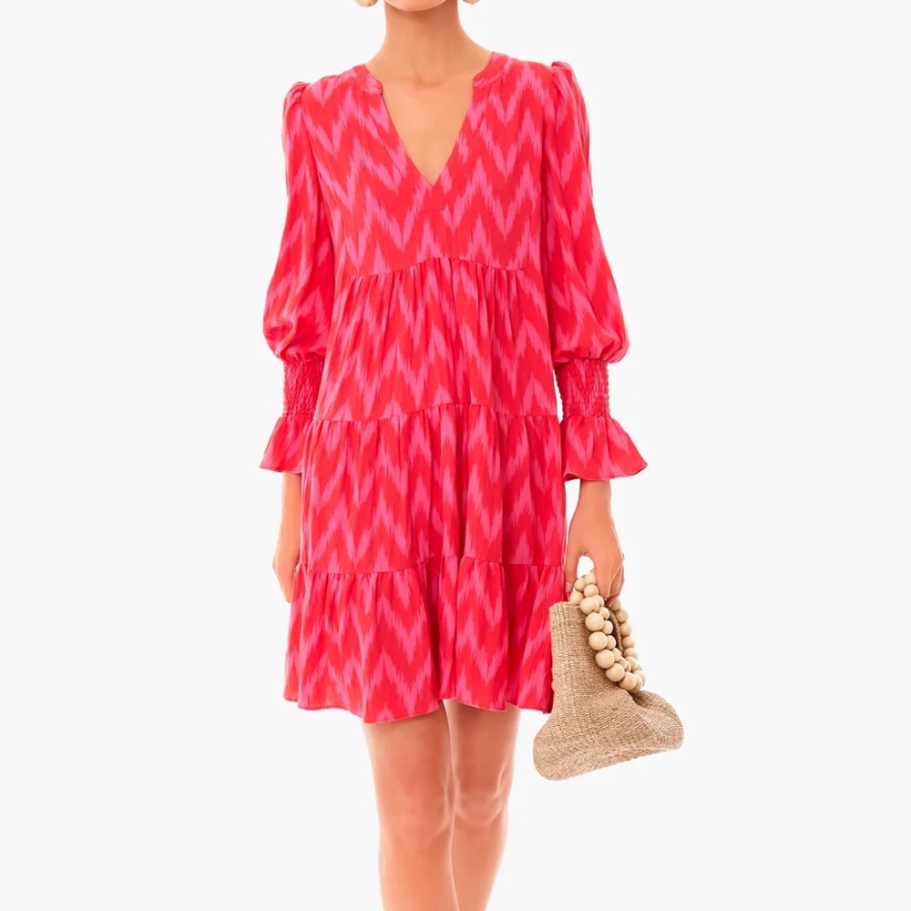NWOT Tuckernuck Pomander Place Hot Pink Ikat Kenzo Dress